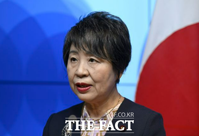 가미카와 요코(上川陽子) 일본 외무상은 30일 연례 연설에서 독도가 일본 땅이라는 억지 주장을 거듭 펼쳤다. / 뉴시스