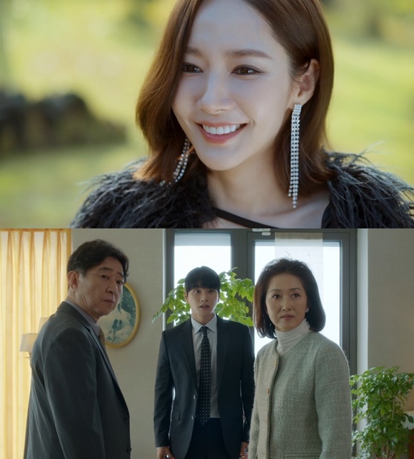 내 남편과 결혼해줘에서 박민영(위)이 이이경(아래 가운데)에게 파혼을 통보한 가운데, 자체 최고 시청률을 경신했다. /tvN 방송화면 캡처