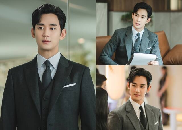 tvN 새 토일드라마 눈물의 여왕 김수현의 스틸이 공개됐다. /tvN