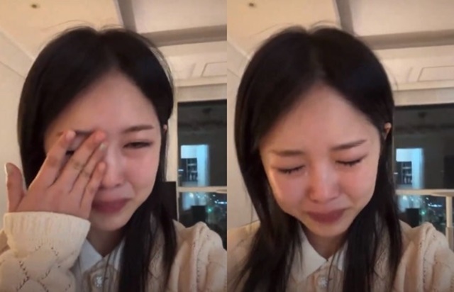 가수 미노이가 5일 자신의 SNS에 울면서 라이브방송을 진행한 이유는 지난달 광고를 펑크낸 것에 죄책감인 것으로 밝혀졌다. /미노이 인스타그램 캡처