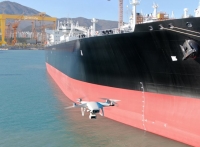  한화오션, '드론·AI' 선박 흘수 측정 시스템 개발…효율성·안전성↑