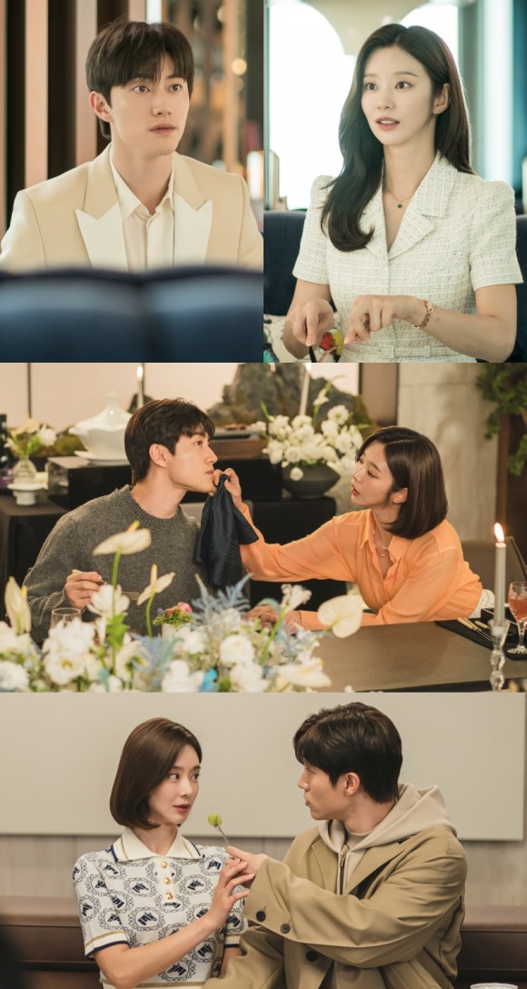tvN 새 토일드라마 눈물의 여왕 곽동연 이주빈 부부의 케미가 담긴 사진이 공개됐다. /tvN