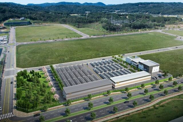 SK디앤디가 연료전지 발전소 금양에코파크의 EPC 사업 계약을 체결했다. 금양에코파크 보은연료전지 조감도. /SK디앤디