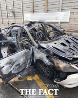  불타는 승용차 버리고 도주한 운전자 '구속'…운전 중 부탄가스 흡입?