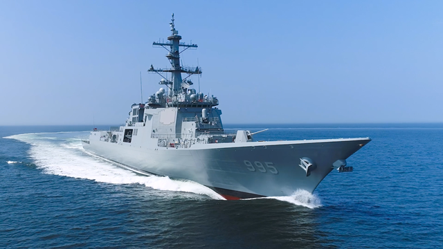 HD현대중공업이 건조해 2024년 말 해군에 인도 예정인 차세대 이지스 구축함(KDX-III Batch-II) 1번함 정조대왕함. /HD현대중공업