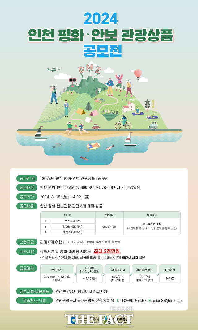 인천 평화·안보 관광상품 공모전’ 포스터/인천관광공사
