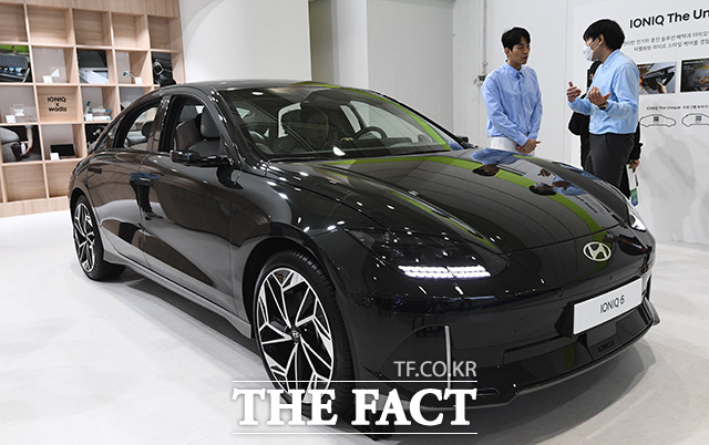 현대자동차 아이오닉6는 산업부 전기차 에너지 효율 등급제 1등급을 받았다. /이동률 기자