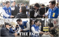  '총선 D-3' 지역구 찾아 시민들과 인사 나눈 이재명 후보 [TF사진관]