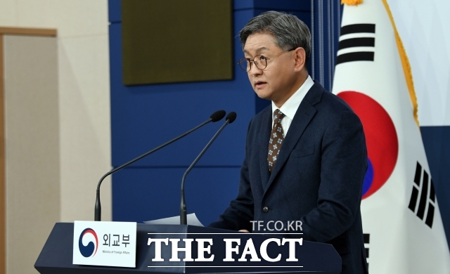 임수석 외교부 대변인은 9일 정례브리핑에서 일본 육상자위대 부대 SNS 용어에 대해 일본 정부에 부적절하다는 의견을 전달했느냐는 질문에 라고 답했다. /임영무 기자