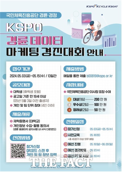 경륜 데이터 마케팅 경진대회 포스터.