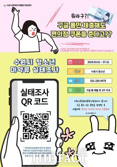 수원시 마약류 실태조사 홍보물./수원시