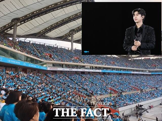 꿈이 이뤄졌다. 임영웅은 25일 오후 6시30분 서울 마포구 월드컵경기장에서 펼쳐진 2024 콘서트 IM HERO-THE STADIUM(아임 히어로-더 스타디움)을 통해 팬들과 만났다. /강일홍 기자, 물고기뮤직