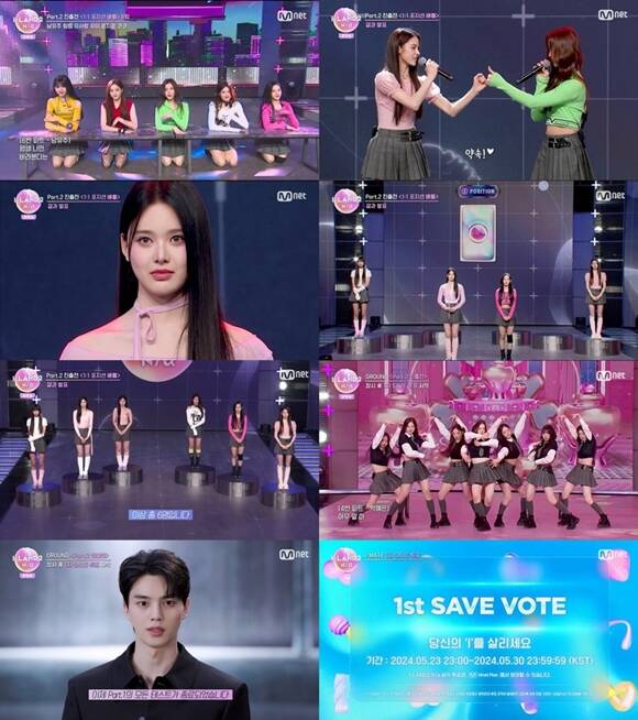 23일 방송된 Mnet 예능프로그램 아이랜드2에서 파트2 진출을 확정 지은 6인의 모습이 담겼다. /Mnet