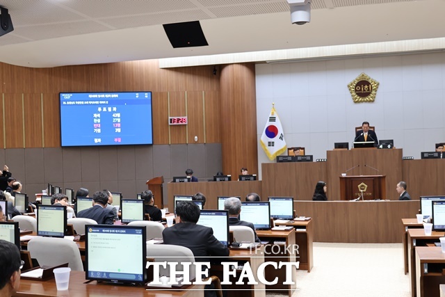 충남도의회가 2일 열린 제349회 임시회 제2회 본회의에서 충남 학생인권조례를 폐지했다. / 김아영 기자