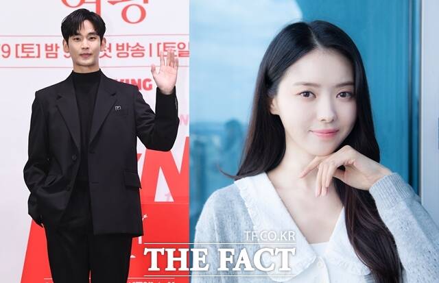 배우 김수현(왼쪽)과 임나영이 열애설에 휩싸인 가운데 양 소속사가 전면 부인했다. /더팩트 DB