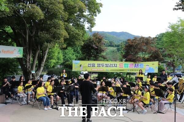 동구 마을결합시범학교인 산흥초등학교 관악오케스트라 활동 모습. / 대전 동구