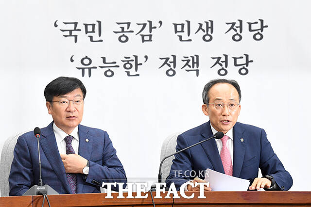 상임위 배정을 두고 여야 간 강대강 대치가 계속되고 있다. 추경호 국민의힘 원내대표가 지난 7일 오전 서울 여의도 국회에서 열린 원내대책회의에 참석해 모두발언을 하고 있다. /남윤호 기자