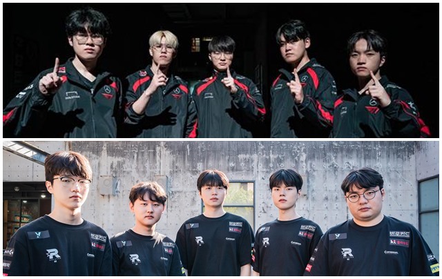 고양 소노 아레나에서 열리는 T1 홈 그라운드에서 맞붙는 T1(위)과 KT 롤스터 /LCK