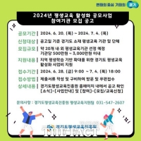  경기도평생교육진흥원, '평생교육 활성화 공모사업' 참여기관 모집