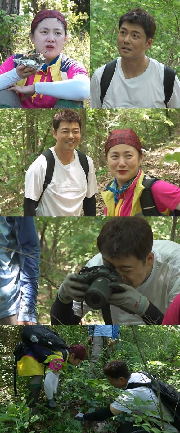 방송인 박나래 전현무(맨 위 왼쪽부터)가 산삼을 차러 산으로 향한다. /MBC