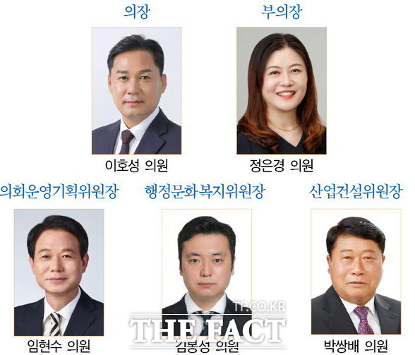 제9대 무안군의회 후반기 의장단./무안=홍정열 기자