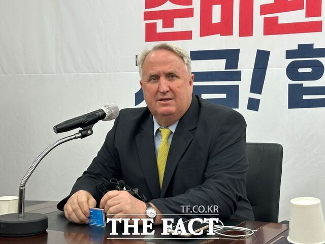 인요한 국민의힘 최고위원 후보가 1일 오후 국민의힘 대구시당에서 기자간담회를 하고 있다 / 대구 = 박성원 기자