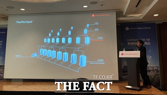 롯데바이오로직스는 고역가 의약품 생산이 가능한 3000리터의 바이오 리액터를 보유한 점을 경쟁력으로 꼽았다. /서다빈 기자