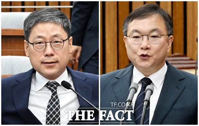 국회는 1일 국회 본회의에서 노경필(왼쪽)·박영재 대법관 후보자에 대한 임명동의안을 의결했다. /배정한 기자