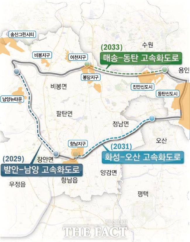 화성시 내부순환도로 계획도