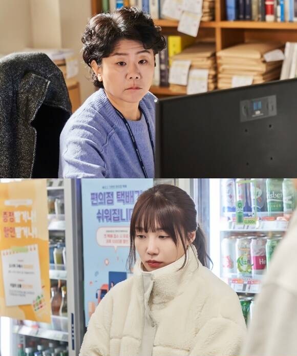 배우 이정은(위)과 정은지는 JTBC 토일드라마 낮과 밤이 다른 그녀에서 2인 1역을 맡았다. /JTBC 방송화면 캡처