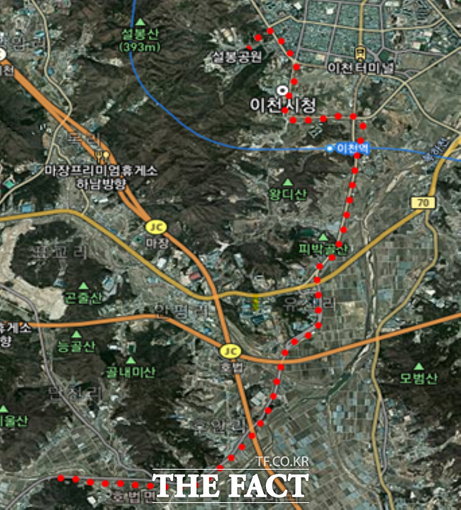 제27회 설봉철인3종대회 사이클 코스