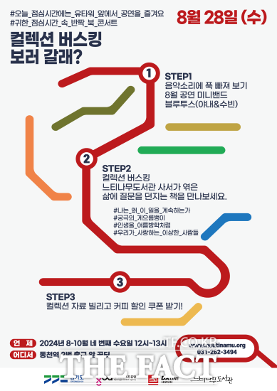 경기도는 느티나무재단과 함께 오는 28일 낮 12시 용인시 동천동 유타워 앞(동천역 2번 출구)에서 찾아가는 북콘서트 ‘컬렉션 버스킹 보러 갈래?’를 개최한다고 밝혔다./경기도