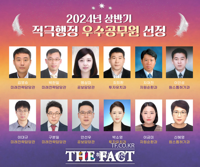 2024 상반기 서산시 적극행정 우수공무원에 오른 영광의 얼굴 12명. / 서산시