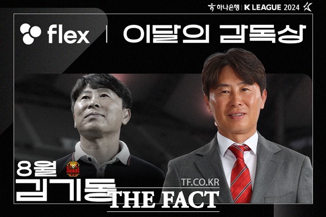 8월 ‘flex 이달의 감독상’ 수상의 영예를 안은 FC서울 김기동 감독./K리그