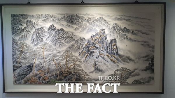 김용재 화가의 한국화 탐색전이 9일부터 14일까지 대전 중구 갤러리유원에서 개최된다. 사진은 김용재 화가의 작품. / 정예준 기자