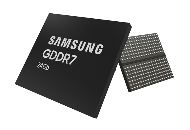 삼성전자는 업계 최고 사양을 구현한 12나노급 24Gb GDDR7 D램 개발을 완료했다고 17일 밝혔다. /삼성전자