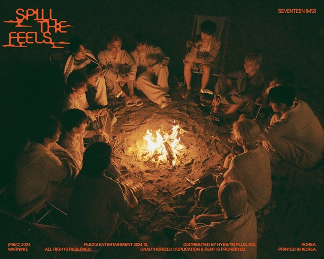 그룹 세븐틴의 열 두번째 미니앨범 SPILL THE FEELS가 미국 빌보드 200에 톱5로 데뷔했다. /플레디스엔터테인먼트