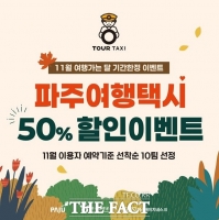  파주시, 내달 파주 여행택시 50% 할인 이벤트 진행