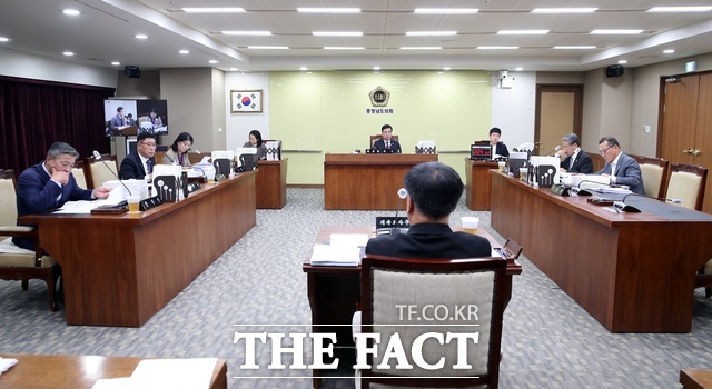 충남도의회 행정문화위원회가 11일 충남체육회 행정사무감사에서 걷쥬앱 시스템 오류 등에 대해 개선을 요구했다. /충남도의회