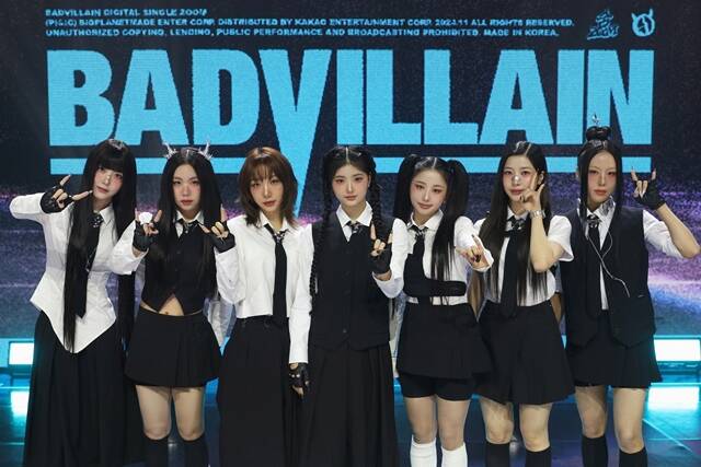 그룹 배드빌런(BADVILLAIN)이 19일 오후 2시 서울 광진구 예스24라이브홀에서 열린 새 디지털 싱글 숨(ZOOM) 발매 기념 쇼케이스에 참석해 포즈를 취하고 있다. /빅플래닛메이드엔터