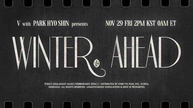 Winter Ahead(with PARK HYO SHIN)는 로맨틱한 가사와 따뜻한 멜로디가 완벽한 조화를 이루는 곡이다. /빅히트 뮤직