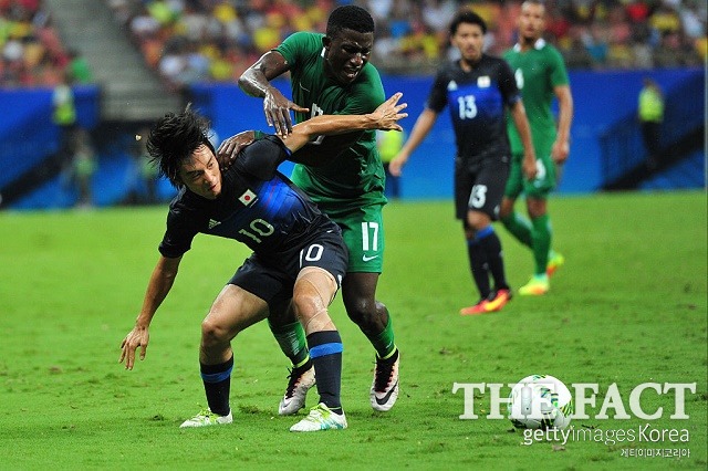 일본 완패! 일본이 5일 나이리지아와 2016 리우데자네이루 올림픽 남자 축구 조별리그 B조 1차전에서 4-5로 패했다. / 마나우스(브라질) = 게티이미지