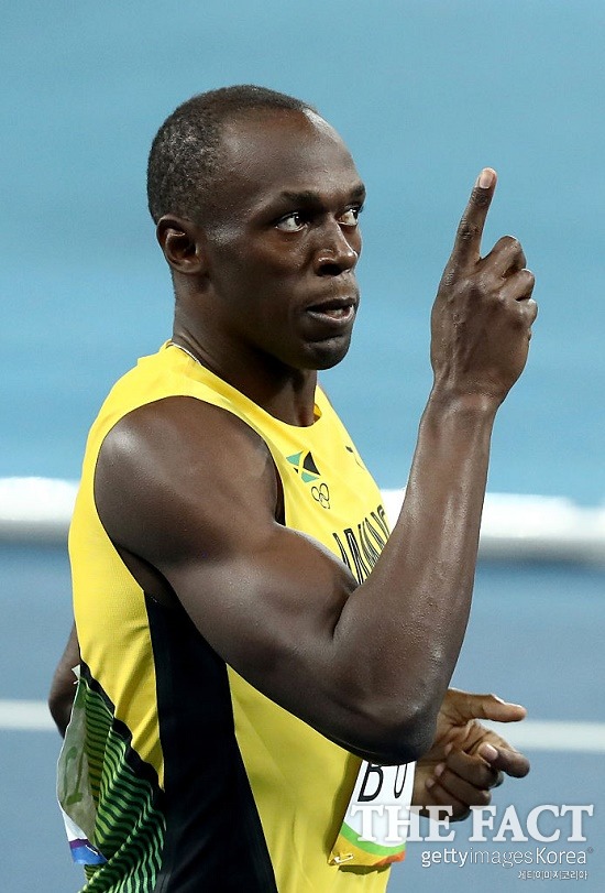 우사인 볼트 금메달! 우사인 볼트가 15일 마라카낭 올림픽 주경기장에서 펼쳐진 2016 리우올림픽 남자 육상 100m 결선에서 9초81로 금메달을 차지했다. / 리우데자네이루(브라질) = 게티이미지