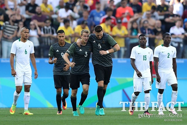 독일, 나이지리아 잡고 결승 진출! 독일이 18일 코리치안스 스타디움에서 열린 나이지리아와 2016 리우올림픽 남자 축구 준결승에서 2-0 승리를 거두고 결승에 올랐다. / 상파울루(브라질) = 게티이미지