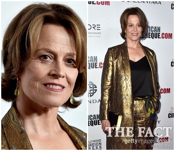 할리우드 배우 시고니 위버의 근황이 공개된 가운데 주름진 얼굴이 관심을 모으고 있다./게티이미지