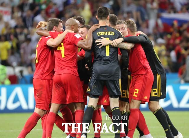 벨기에가 14일(한국시간) 열린 잉글랜드와 2018 러시아 월드컵 3위 결정전에서 선제골을 기록하며 전반을 1-0으로 앞선 채 마무리했다. /사진=AP, 뉴시스