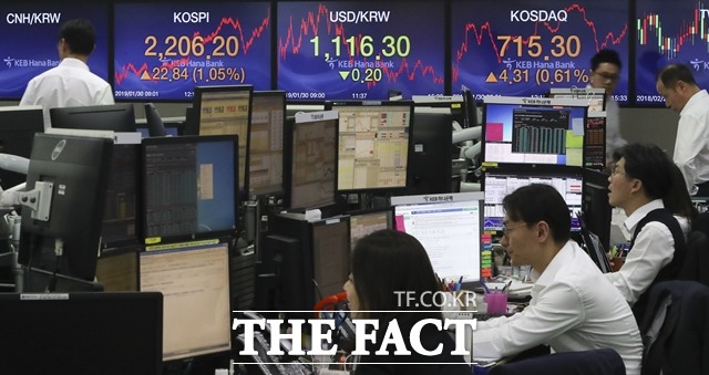 30일 코스피는 외국인과 기관의 매수 우위로 석달 만에 2200선을 회복했다. /뉴시스