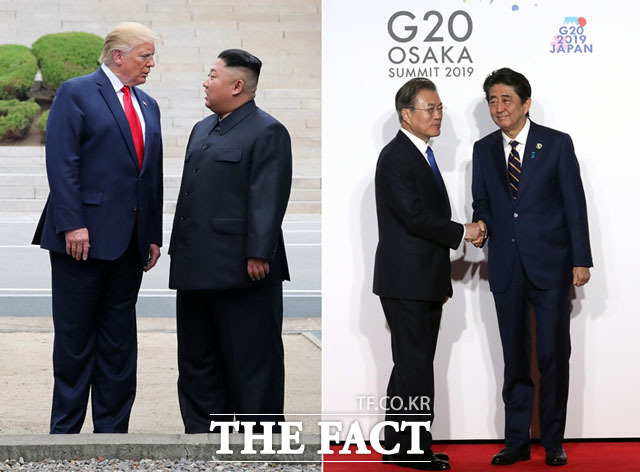 관상으로 본 최고의 짝궁은 단연 김정은 북한 국무위원장과 도널드 트럼프 대통령이였다. 김 원장은 두 정상이 서로 정반된 이미지를 갖고 있기 때문에 오히려 잘 맞을 수 있다고 했다. /뉴시스