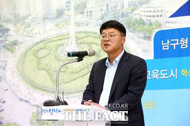 27일 공직선거법 위반 혐의로 1심에서 실형을 선고받은 김진규 울산 남구청장/뉴시스