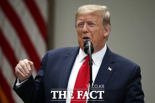 도널드 트럼프 미국 대통령이 22일(현지시간) 유엔총회 연설에서 북한 문제에 대해 언급하지 않았다. 트럼프 대통령이 유엔총회 연설에서 북한 문제를 언급하지 않은 것은 이번이 처음이다. /AP·뉴시스